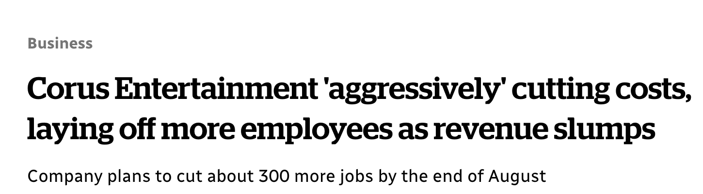 news headline on layoffs